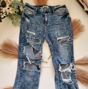 Cello ripped women's jeans size 11 blue